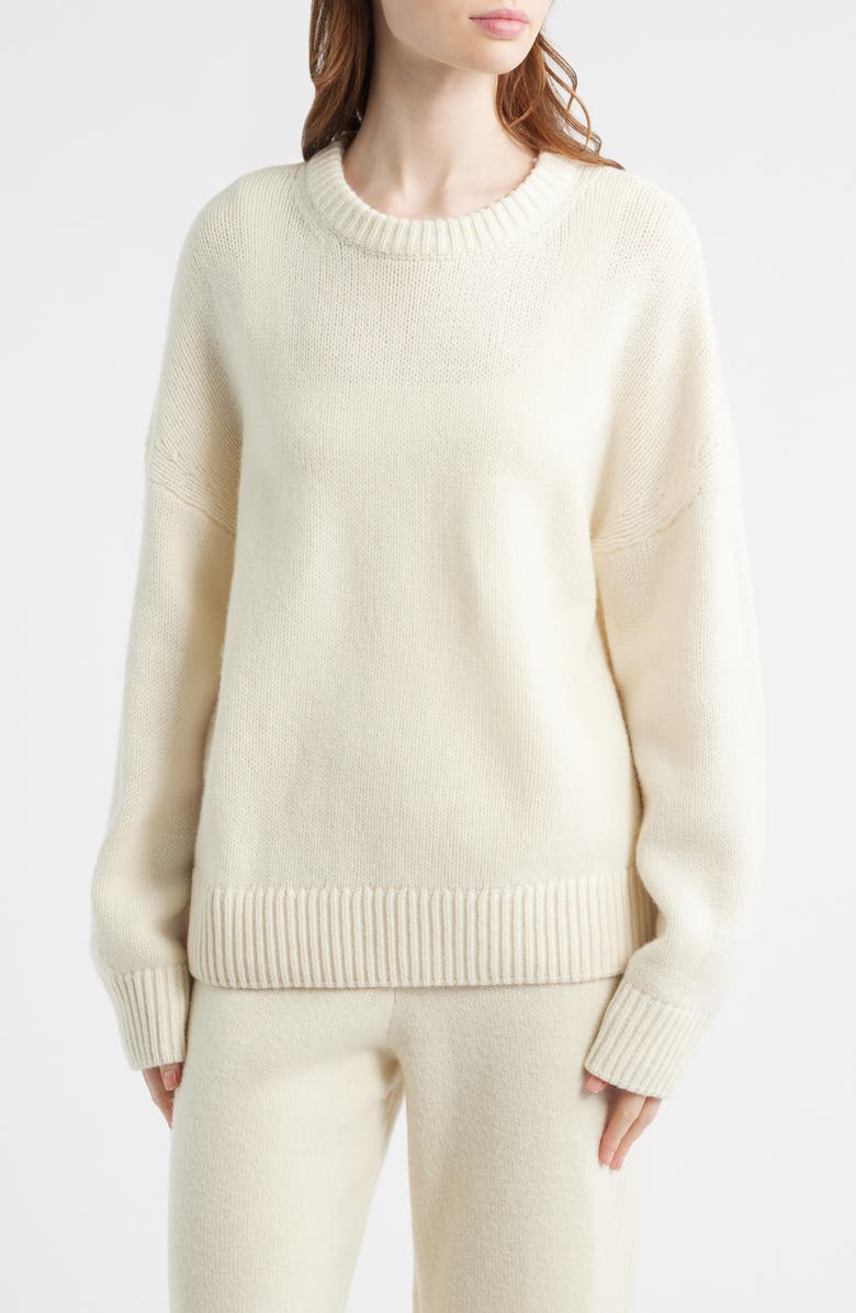 HOUSE OF CB Bear Wool Sweater, Main, color, Cream