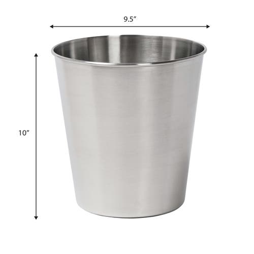 Shop Happimess Nolan Modern Classic Smooth Steel 2-gallon Wastebasket