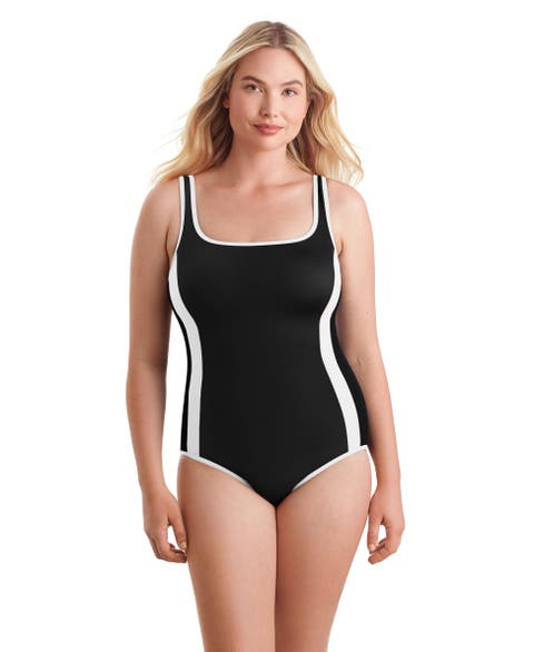 Side Panel Tank Chlorine Resistant One-Piece Swimsuit