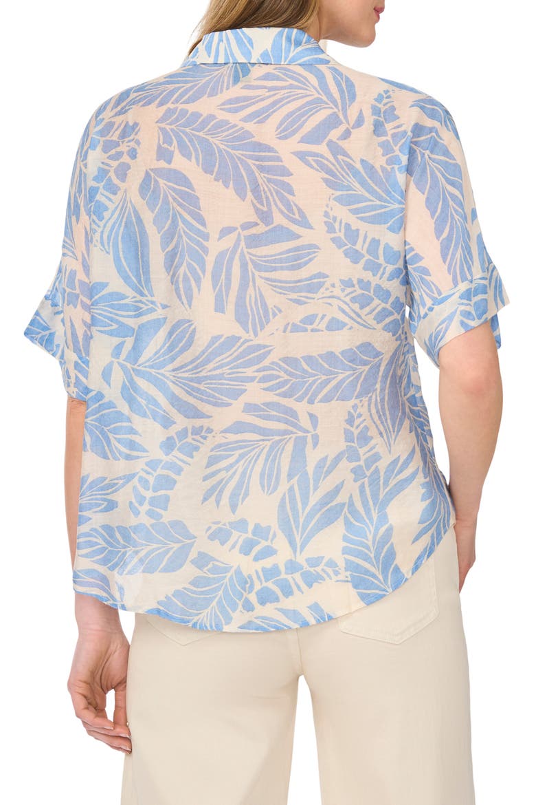 Tie Front Sleeve Top, Alternate, color, DENIM