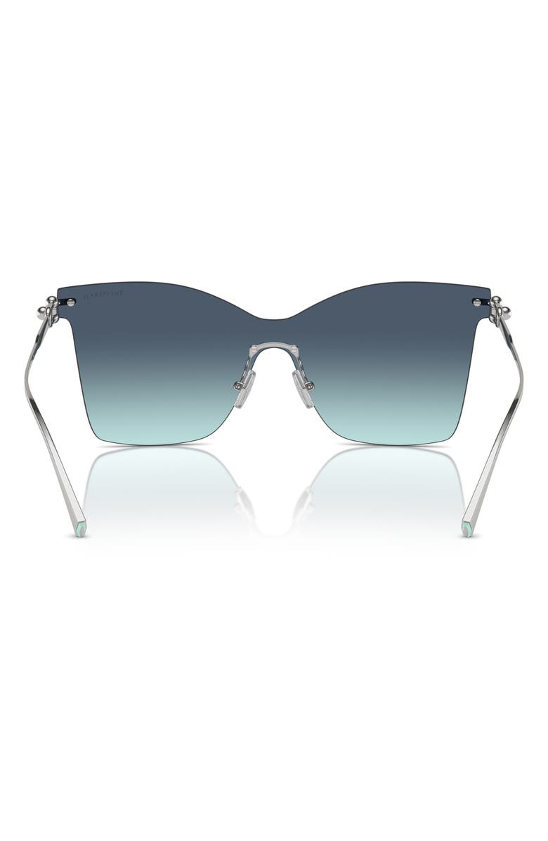 Tiffany & Co. 143mm Gradient Rimless Butterfly Shield Sunglasses, Alternate, color, Blue Gradient