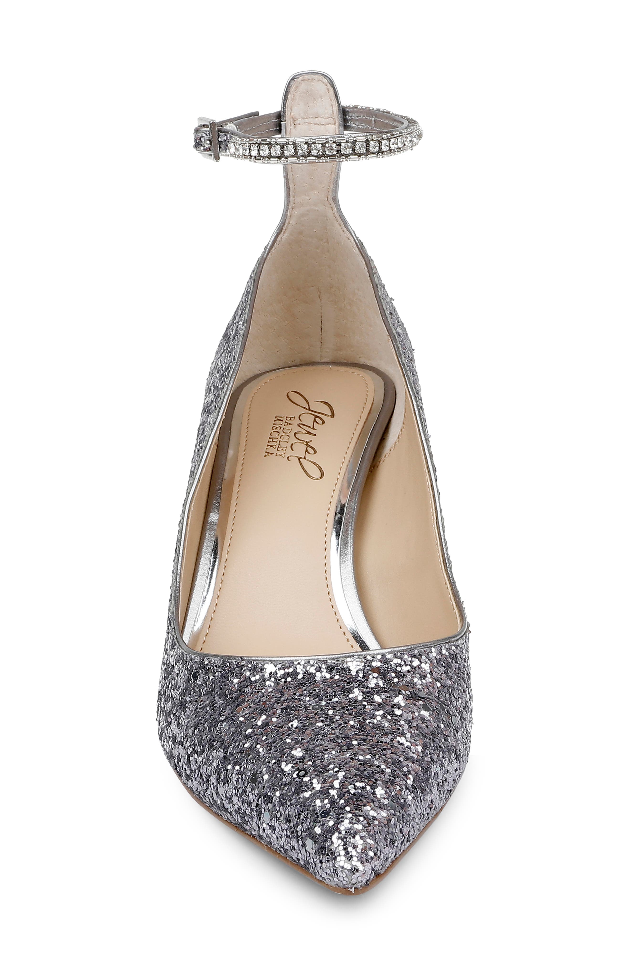 Jewel Badgley Mischka Jamila Pointed Toe Pump, Alternate, color, Smoke