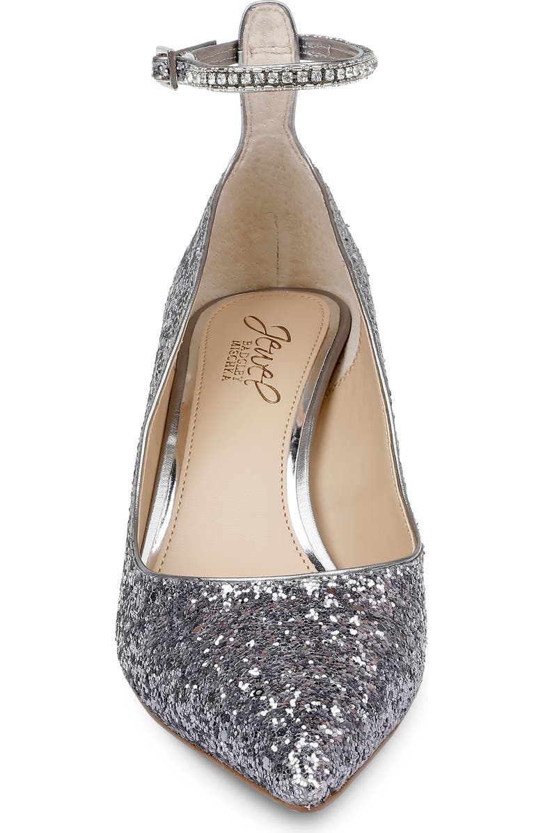 Jewel Badgley Mischka Jamila Pointed Toe Pump, Alternate, color, Smoke
