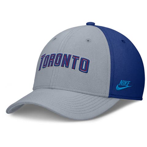 Men's Nike Gray/Royal Toronto Blue Jays Rise Swoosh Performance Flex Hat