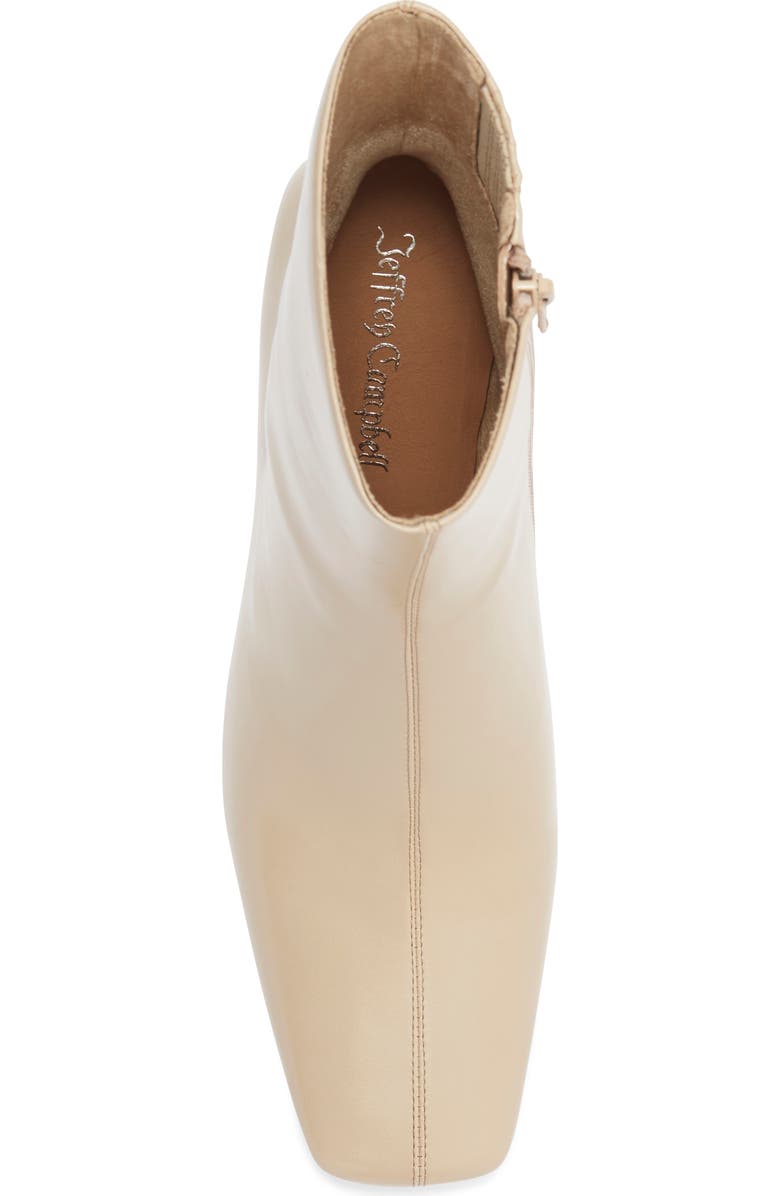 Jeffrey Campbell Chekmat Square Toe Bootie, Alternate, color, Beige