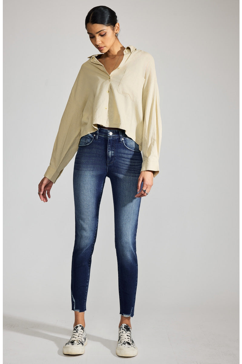 Juliana Premier High Rise Ankle Skinny Jeans, Alternate, color, Dark Wash