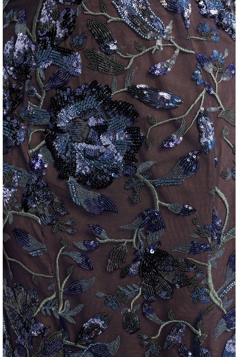 marchesa notte artwork sequin dress Gold Artwork Sequin Gown