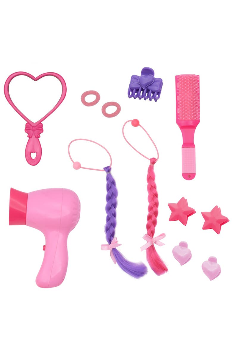 Lil Tots Talking Hair Styling Playset 16 Pc 12" Doll Playset, Alternate, color, Multicolored