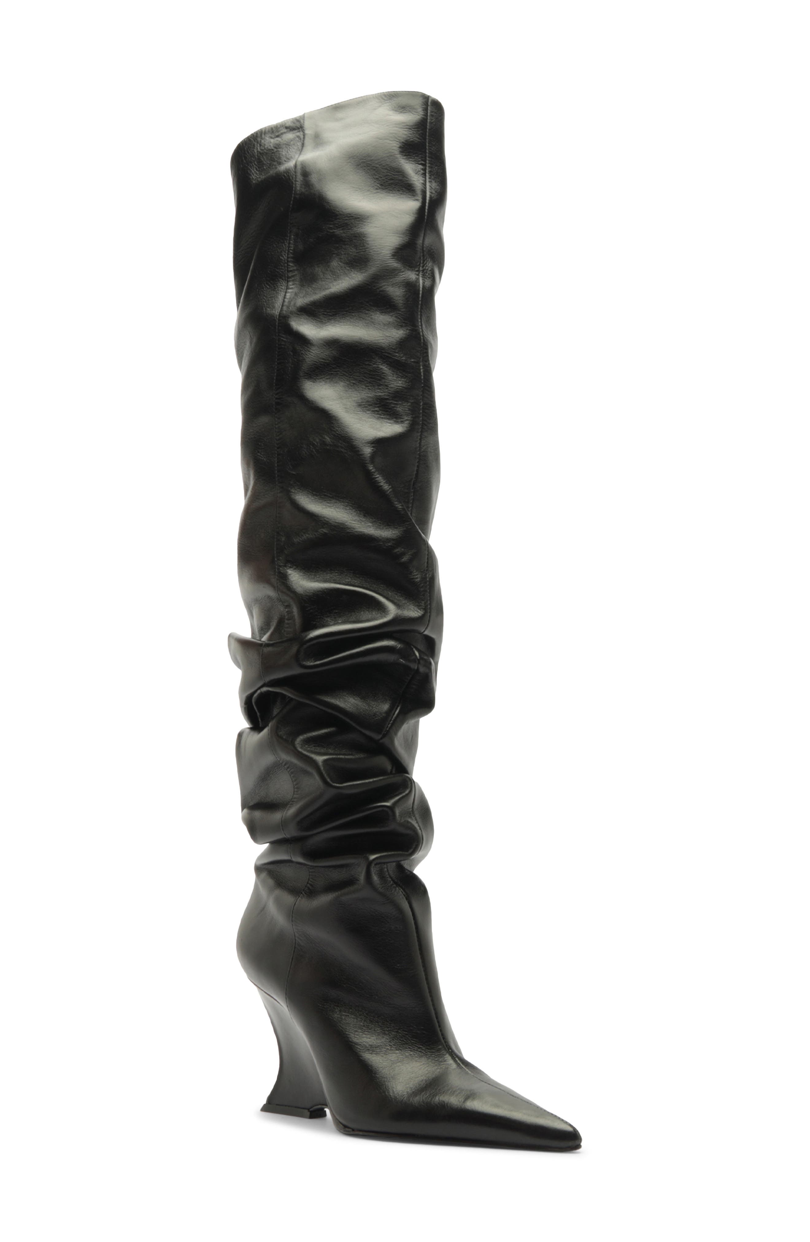 Schutz Siena Over the Knee Slouch Boot, Main, color, Black