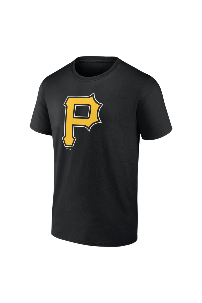 Men's Logo Athletic Black Pittsburgh Pirates Official Logo T-Shirt, Alternate, color, Black