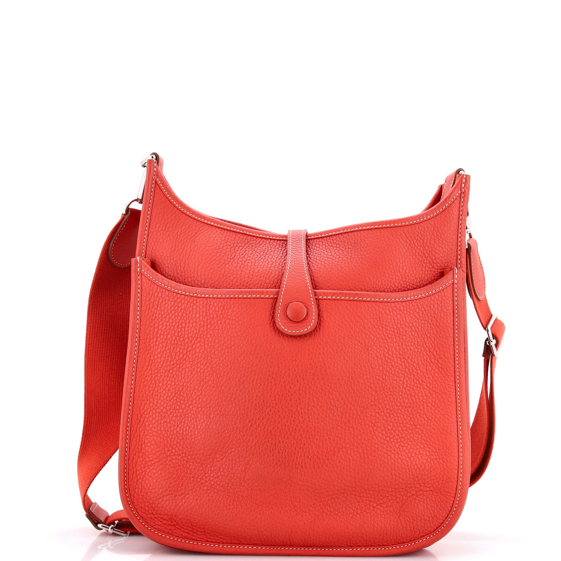 Pre-Owned Hermes Evelyne Bag Gen III Clemence PM, Alternate, color, Sanguine