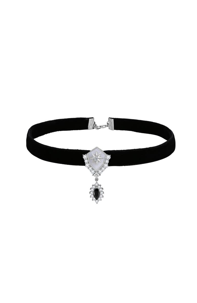 RC RETRO CHIC Guardian of the Galaxy Choker, Main, color, Black & Sliver&Crystal Clear