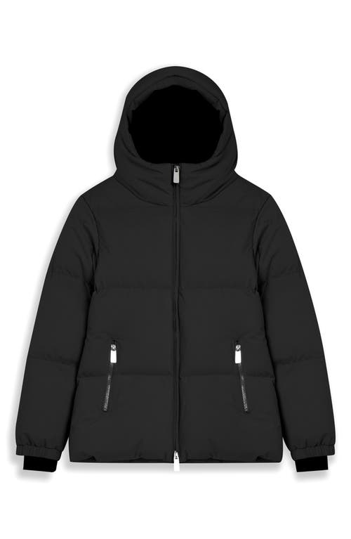 Noize Stacy Water Resistant Hooded Puffer Jacket In Black