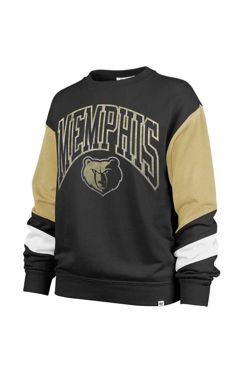 '47 Women's '47 Black Memphis Grizzlies 2023/24 City Edition Nova Crew Sweatshirt, Alternate, color,