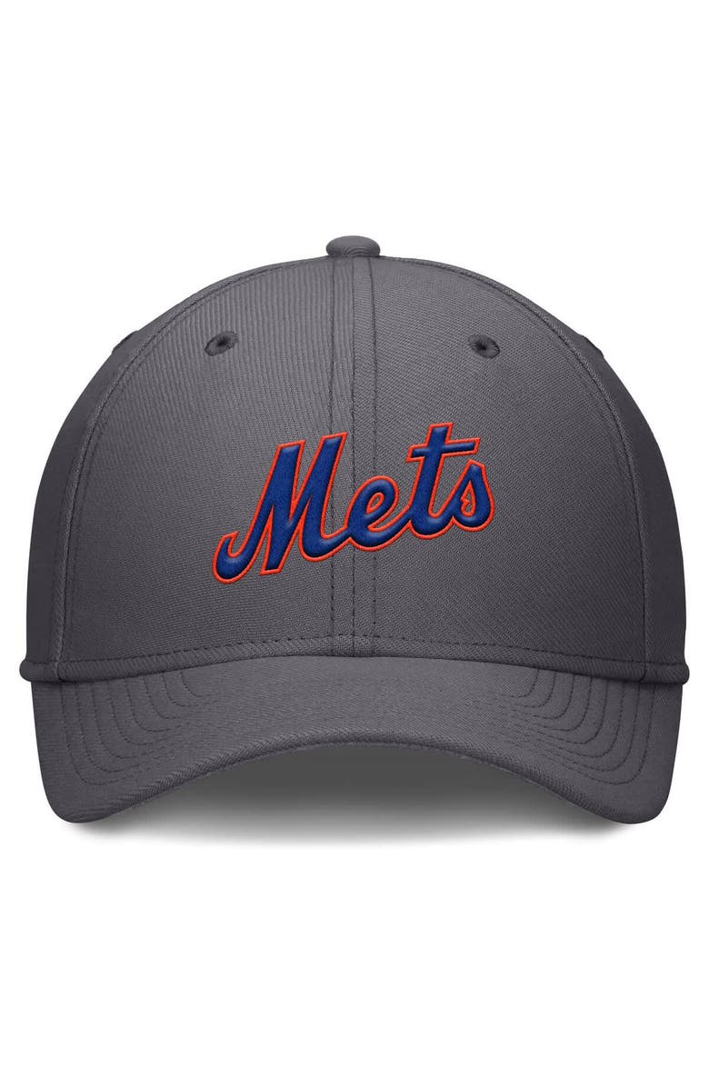 Nike Men's Nike  Gray New York Mets Swoosh Performance Flex Hat, Alternate, color, 
