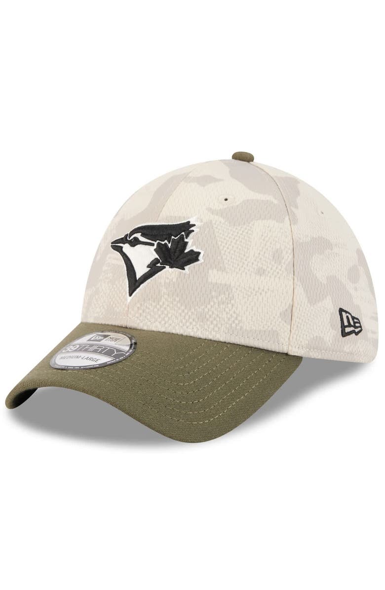 New Era Men's New Era Light Beige/Olive Toronto Blue Jays 2025 Armed Forces Day 39THIRTY Flex Hat, Alternate, color, Light Beige