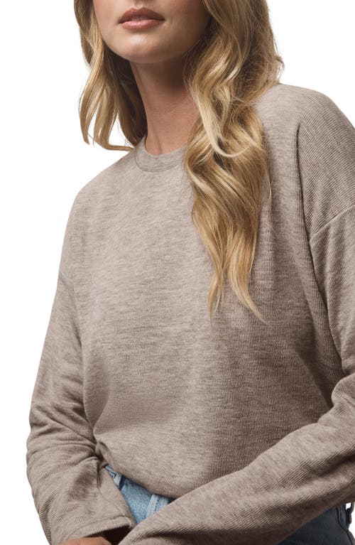 Splendid Callista Long Sleeve T-shirt In Brown