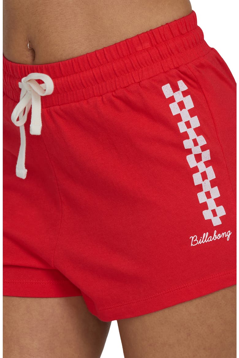 Vacay Forever Cotton Knit Shorts, Alternate, color, FIESTA RED