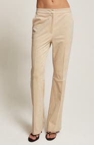 CRESCENT Faux Suede Flared Pants