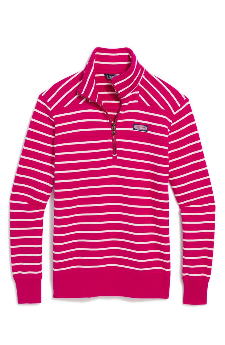 vineyard vines Shep Quarter Zip Pullover, Alternate, color, Stripe Charm Pink