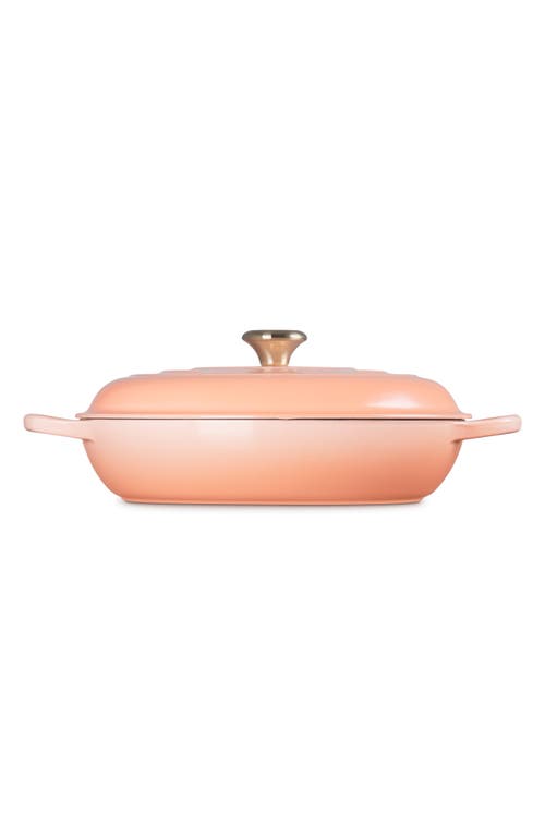 Le Creuset Signature 5 Quart Enameled Cast Iron Braiser In Peche