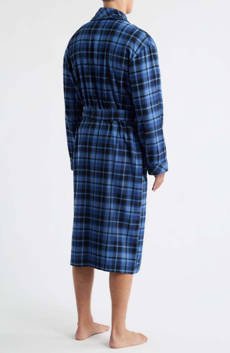 Majestic International Time Out Flannel Robe, Alternate, color, Blue