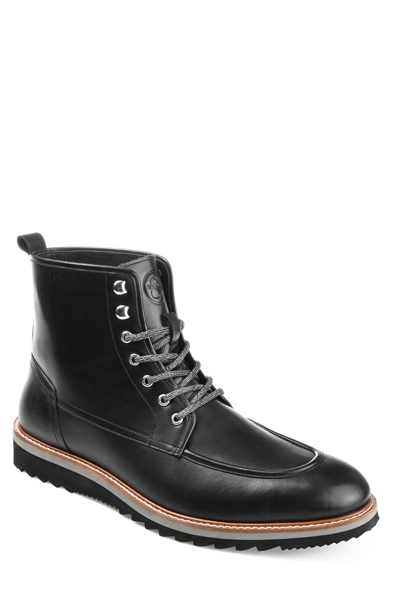 Thomas & Vine THOMAS AND VINE Mitchell Leather Moc Toe Ankle Boot, Main, color, 