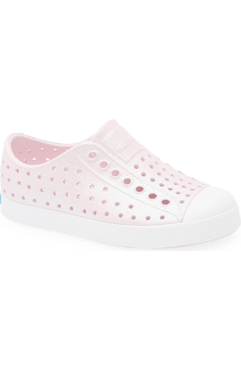 Native Shoes Kids' Jefferson Bling Slip-On Sneaker, Main, color, Barely Pink Bling/ White