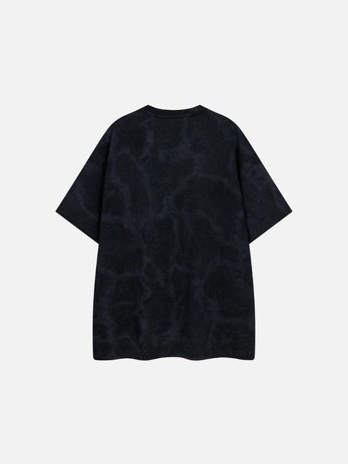 Aelfric Eden Washed Abstract Graphic Tee In Black