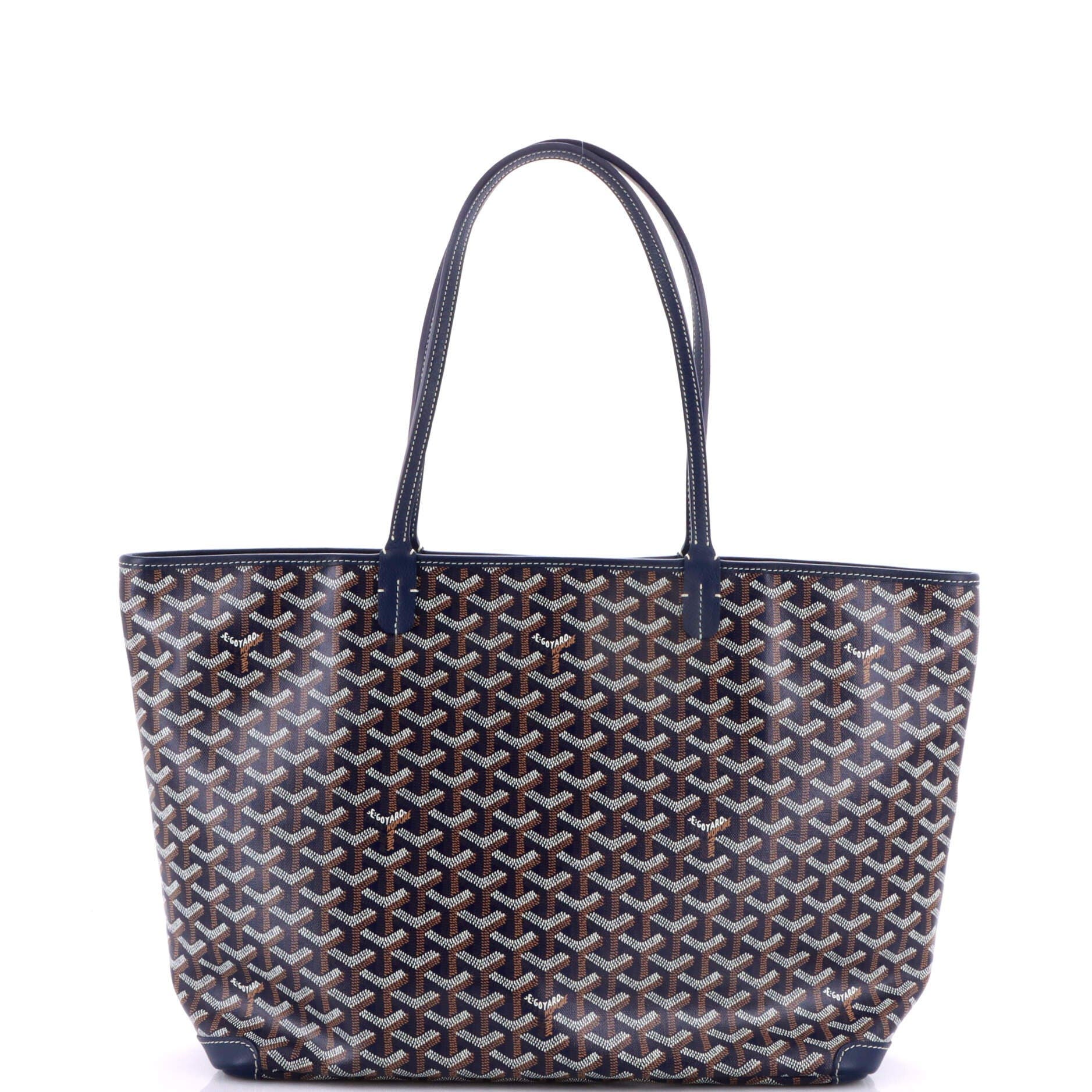 Pre-Owned Goyard Artois Tote Coated Canvas MM, Alternate, color, Blue