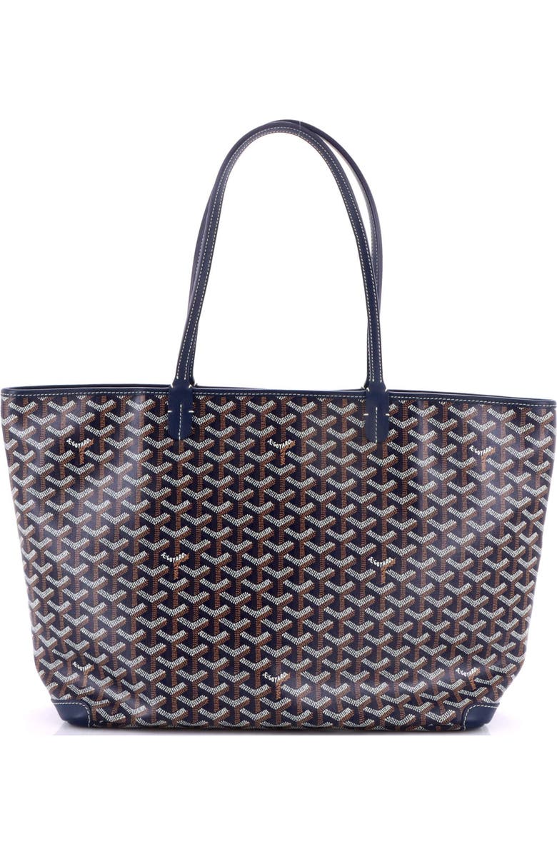 Pre-Owned Goyard Artois Tote Coated Canvas MM, Alternate, color, Blue