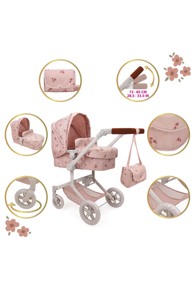 Ballet Flora City Park 3-In-1 Doll Travel Set Pram, Alternate, color, Multicolored