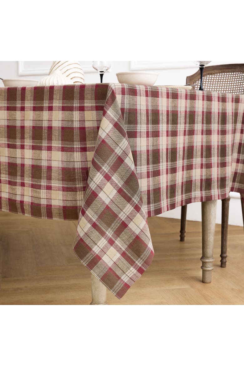 Linen Tablecloth - Rustic Plaid, Alternate, color, Rustic Multicolor