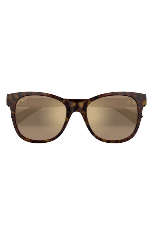 Maui Jim Kioppa 54mm PolarizedPlus2® Cat Eye Sunglasses in Matte Dark Havana 