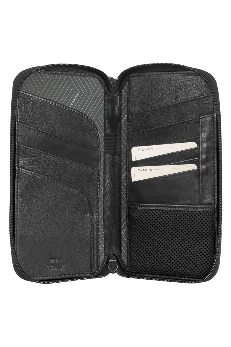 Leather Passport Case, Alternate, color, BLACK