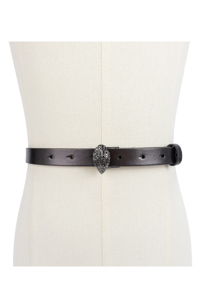 Kurt Geiger London Drench Metallic Leather Belt, Alternate, color, 