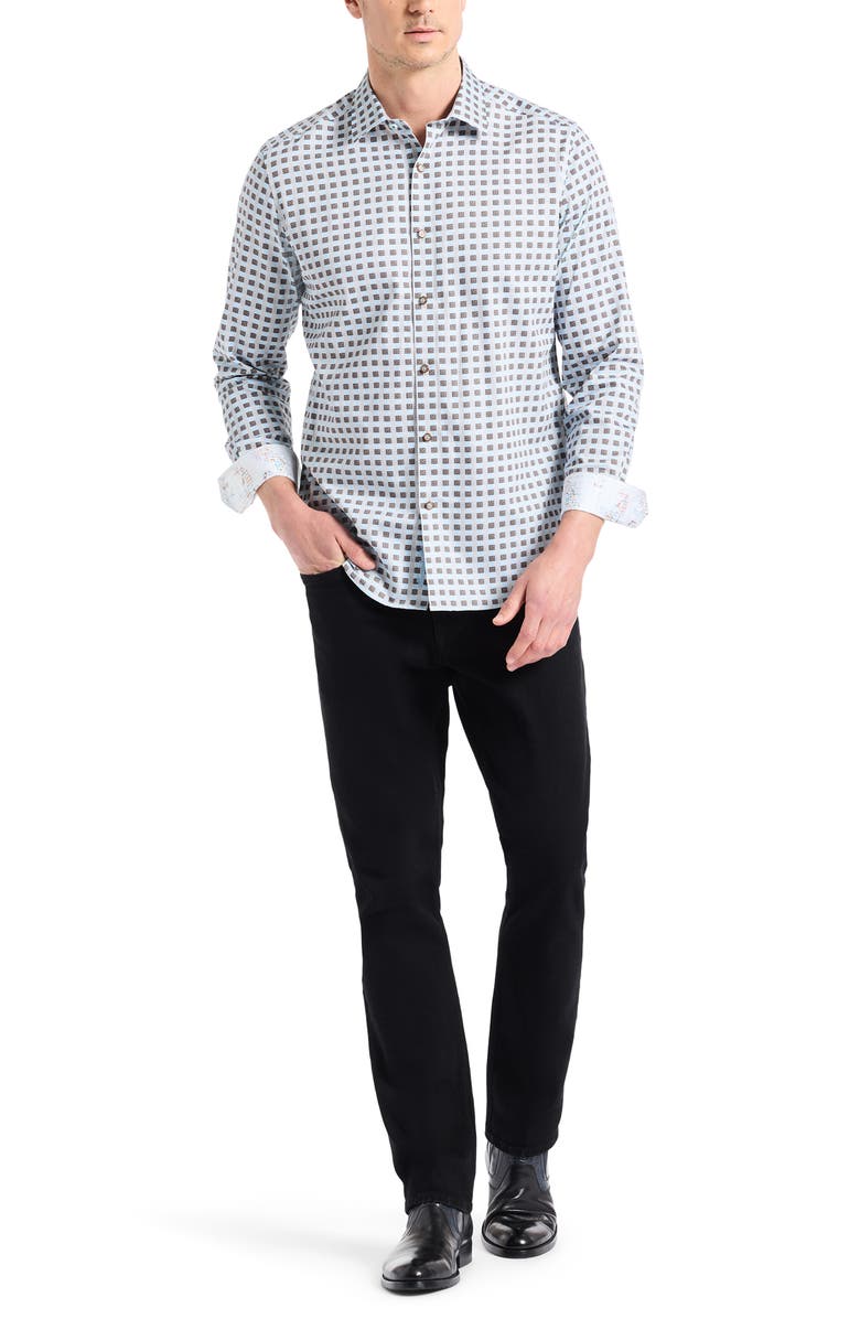 Robert Graham Ostin Long Sleeve Button-Up Shirt, Alternate, color, Tan