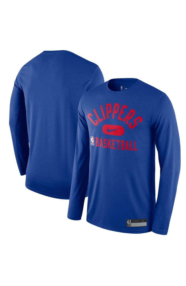 Nike Men's Nike Royal LA Clippers 2021/22 On-Court Practice Legend Performance Long Sleeve T-Shirt, Alternate, color, 