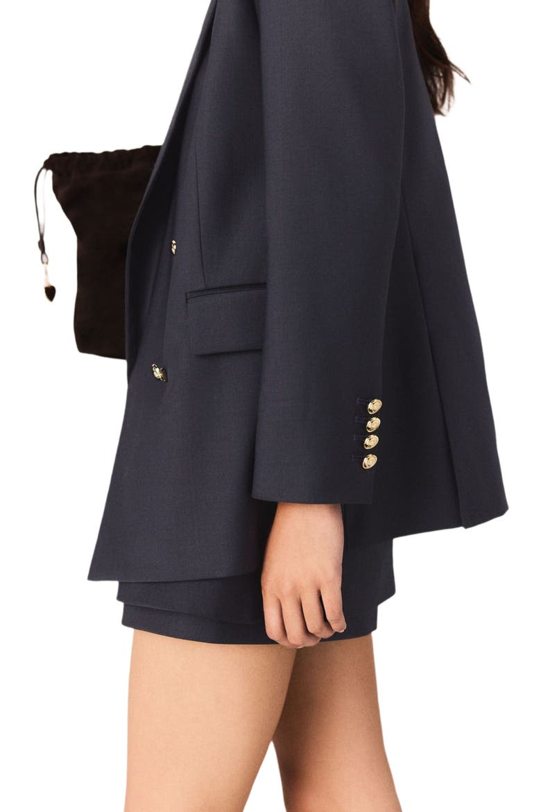 Blazer with gold buttons, Alternate, color, Navy