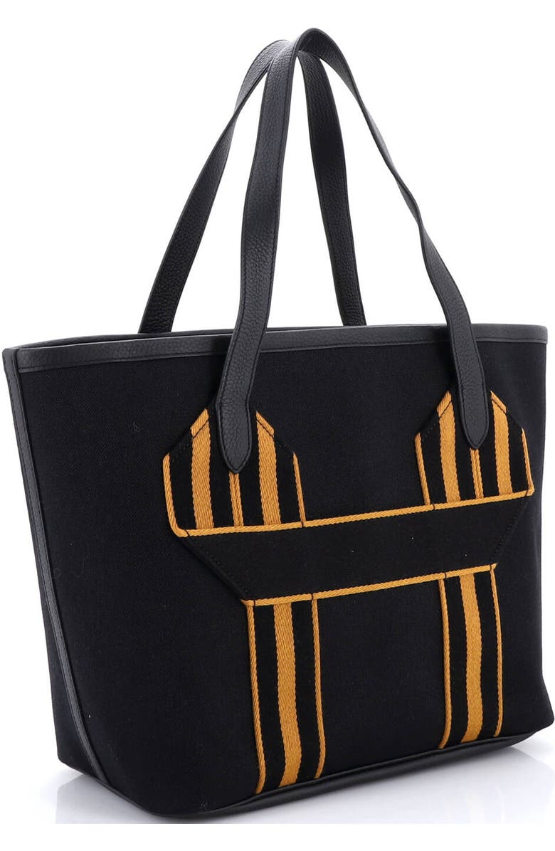 Pre-Owned Hermes Pursangle Tote Canvas with Leather, Alternate, color, Noir