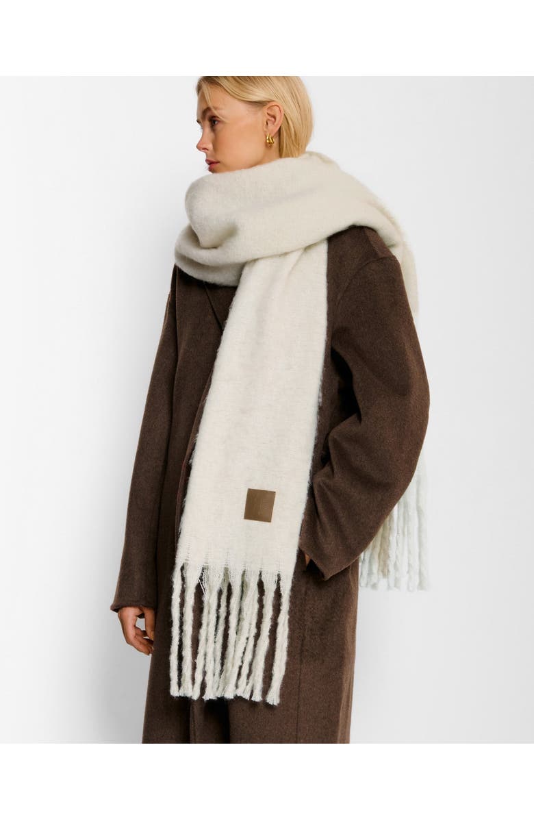 Katie Loxton Oversized Recycled Tassel Scarf in Off White, Alternate, color, Off-White