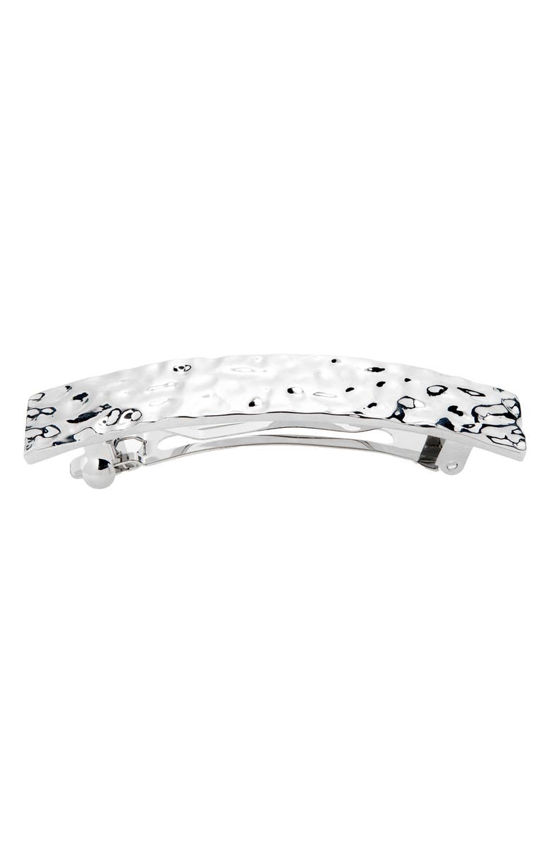 L. Erickson Alia Hammered Barrette, Main, color, Silver