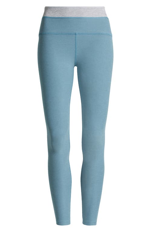 Beyond Yoga Space Dye Horizon Colorblock Ankle Leggings In Blue