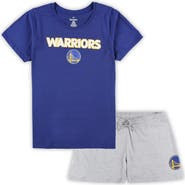 FANATICS Women's Fanatics Branded Royal/Heather Gray Golden State Warriors Plus Size T-Shirt & Shorts Combo Set