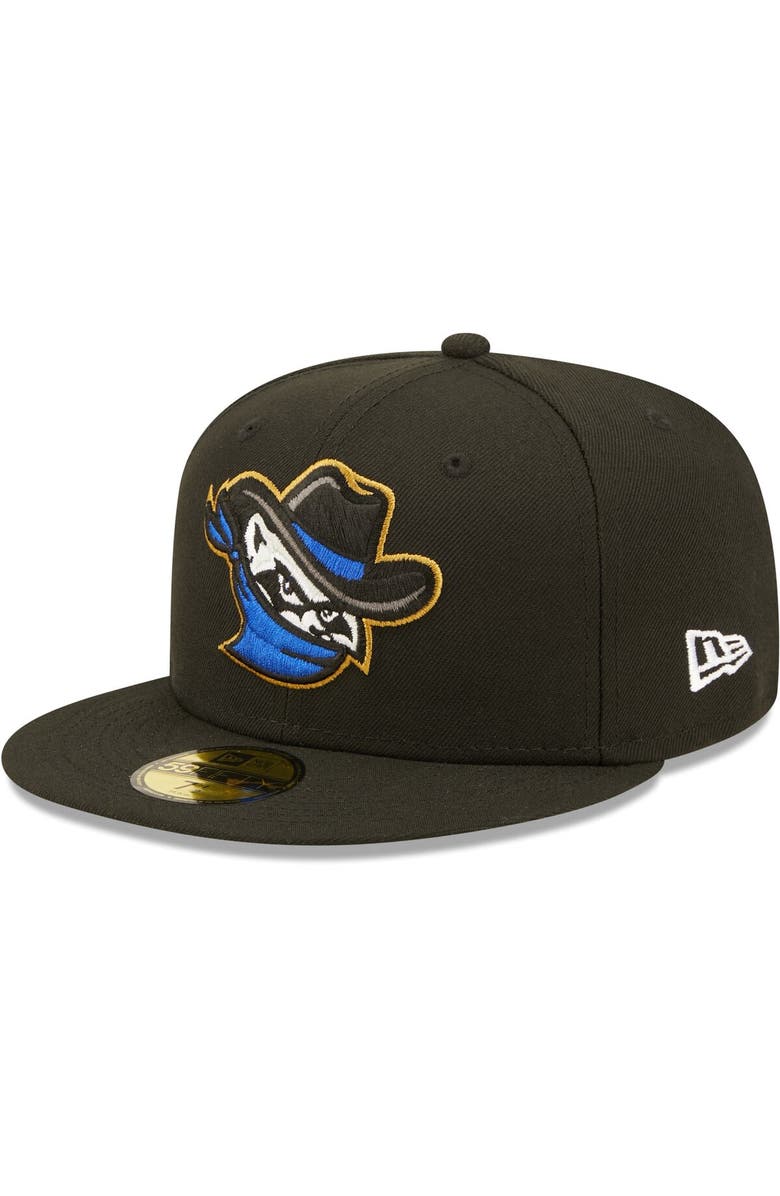 New Era Men's New Era Black Quad Cities River Bandits Authentic Collection Team Alternate 59FIFTY Fitted Hat, Main, color, 