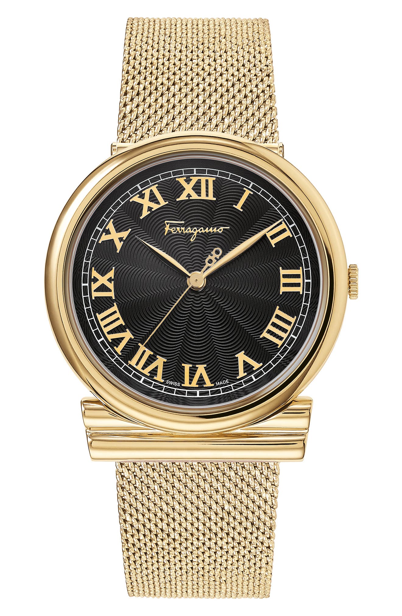 FERRAGAMO Salvatore Ferragamo Women's 3-Hand Dial Mesh Strap Watch, 34mm