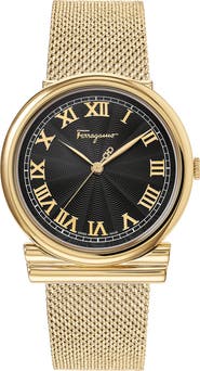 FERRAGAMO Salvatore Ferragamo Women's 3-Hand Dial Mesh Strap Watch, 34mm