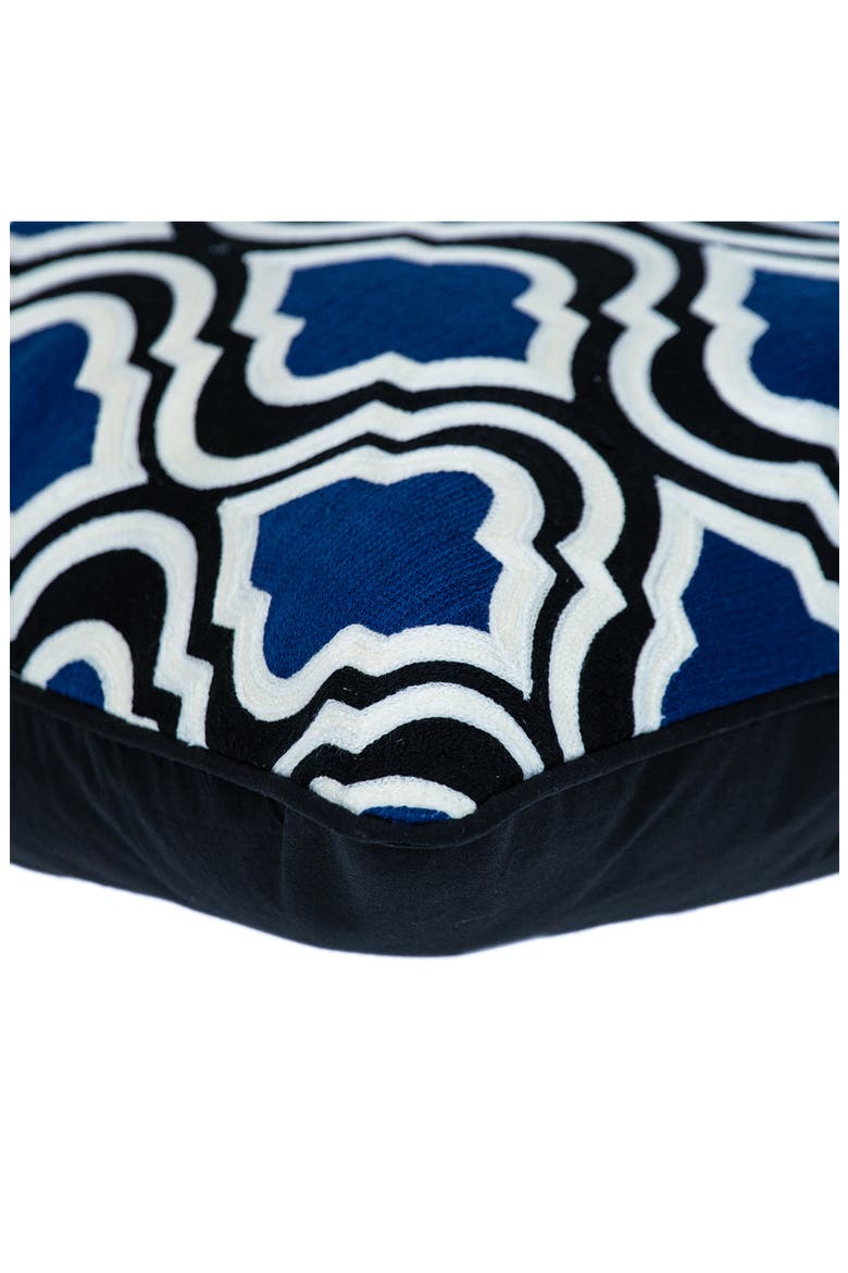 Muja Throw Pillow, Alternate, color, BLUE WHITE BLUE