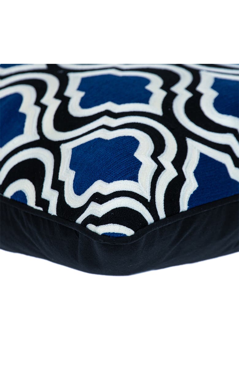 PARKLAND COLLECTION Muja Throw Pillow, Alternate, color, Blue White Blue