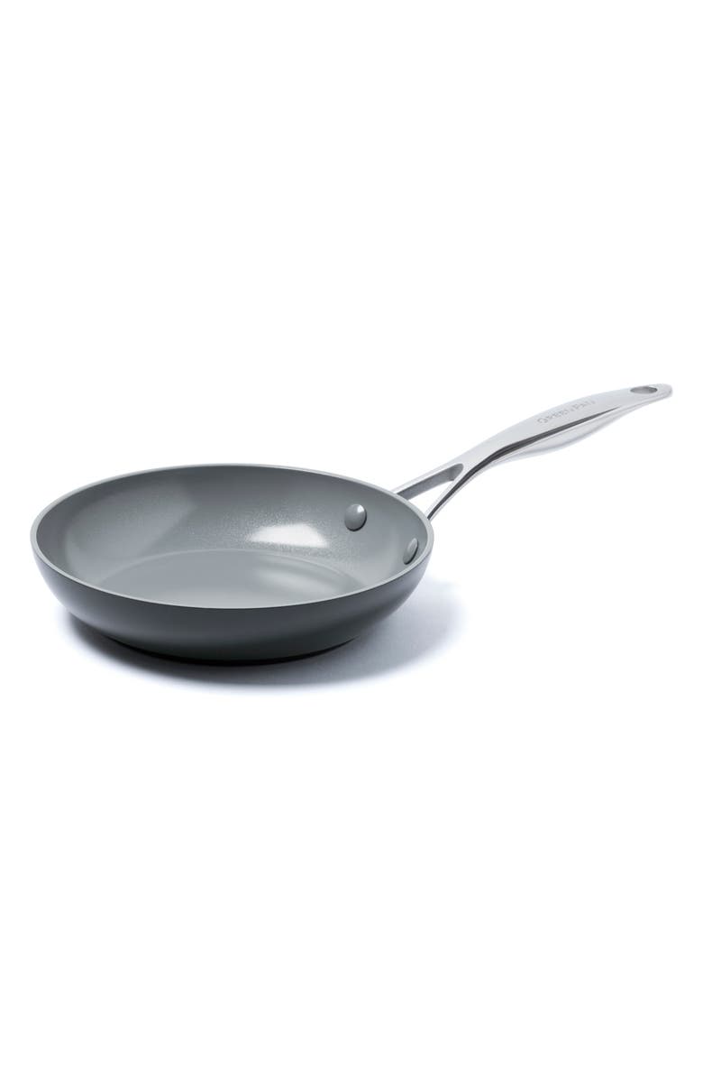 GreenPan Valencia 8-Inch Anodized Aluminum Ceramic Nonstick Frying Pan, Main, color, Grey
